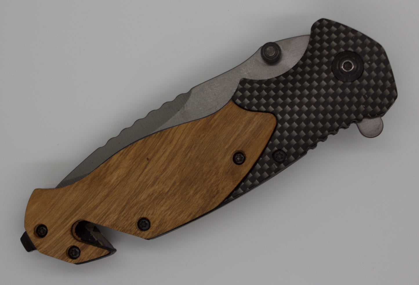 Customizable Wood/Carbon Fiber Pocket Knife